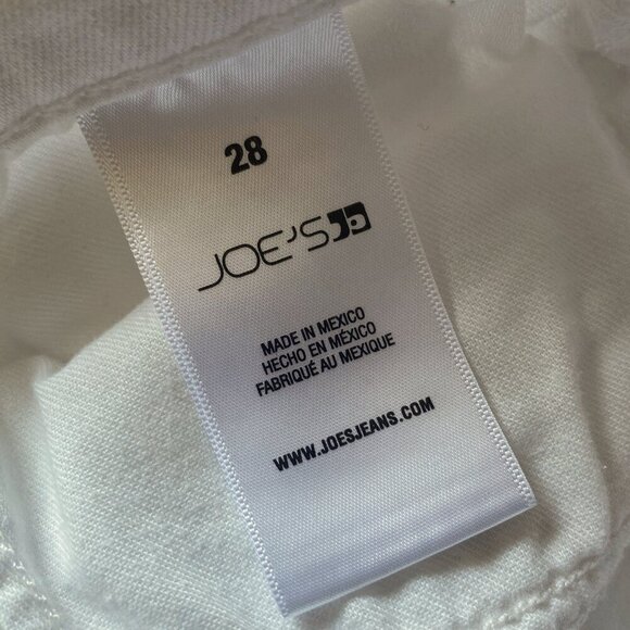 Joe's Jeans - White High Rise Ankle Skinny Raw Hem Jeans - Size 28 - Picture 7 of 8